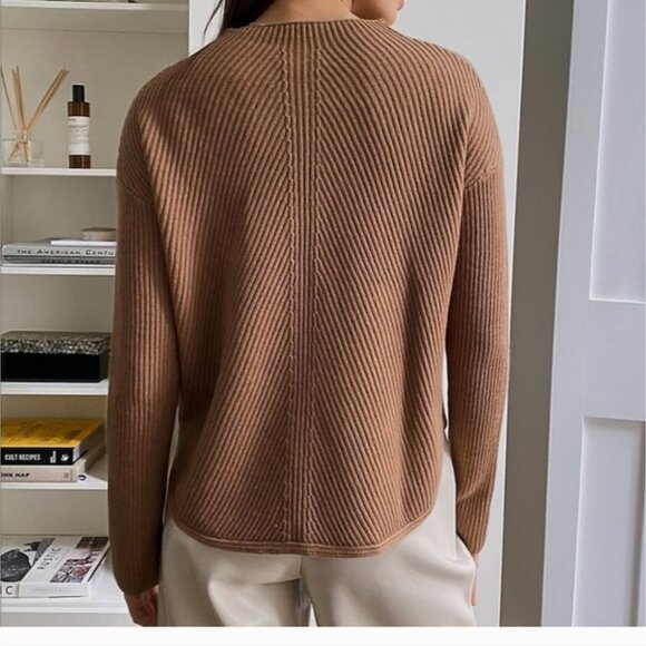 ARITZIA | Babaton Chalmers Sweater Wool Linen Blend Camel Brown Sz XS - Picture 3 of 8